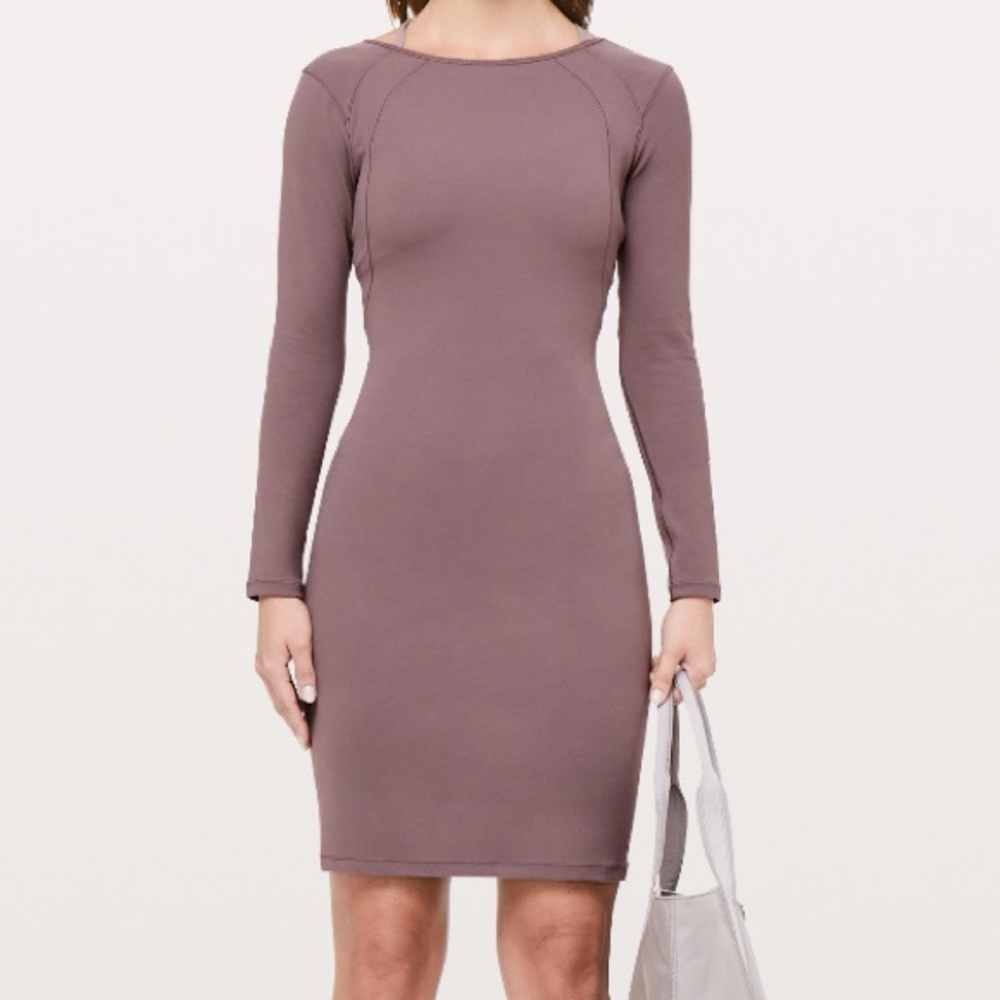 ➕ NWT lululemon contour dress long sleeve antique - Picture 5 of 5